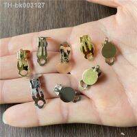 ✈﹍☫ JunKang 30pcs Earring Clips No Pierced Photo Glass Cabochon Settings Cameo Base For Jewelry Making Findings DIY Handmade Earings