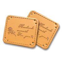 Leather Garment Accessories For Handwork Hand Made Leather Tags For You Diy Label For Bag Handmade Leather Clothing Labels Gift Stickers Labels