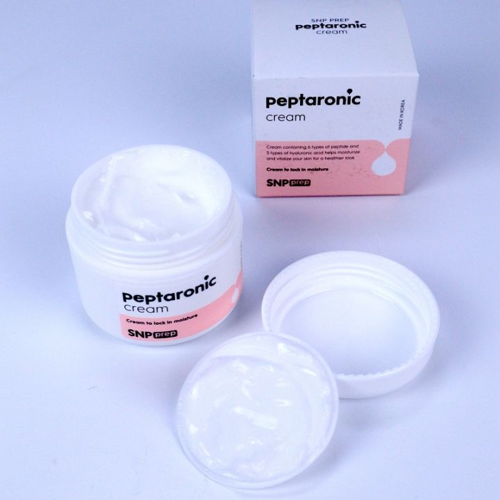 snp-prep-peptaronic-cream-เอสเอ็นพี-เพรพ-เปปทาโรนิค-ครีม-55ml-ครีมบำรุงผิวหน้า-ช่วยให้ผิวนุ่มชุ่มชื่น-ของแท้นำเข้าจากเกาหลี