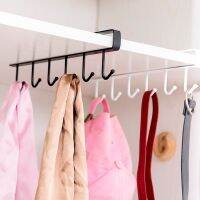 [COD] Wrought iron cabinet seamless hook six-connected storage multi-row wardrobe kitchen no punching