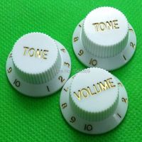 3 PCS/Set Guitar Speed Knobs Volume Tone Control Buttons White Free Shipping Guitar Bass Accessories