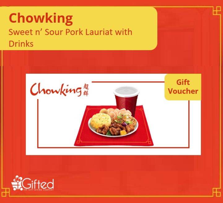 Chowking Sweet and Sour Pork Lauriat with Drinks Gift Voucher Lazada PH