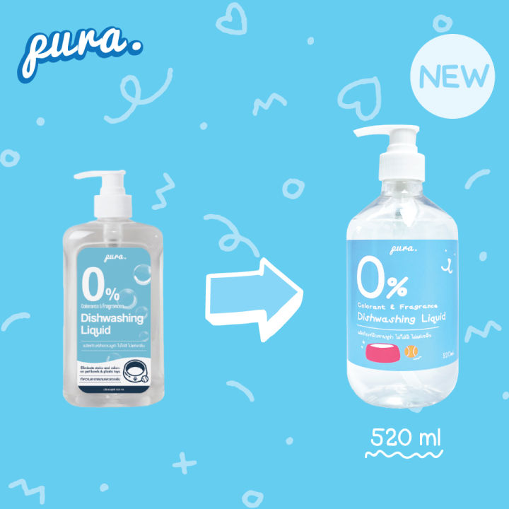 pura-น้ำยาล้างจานสำหรับสัตว์เลี้ยงพูร่า-520ml-ไม่มีกลิ่นเคมีสังเคราะห์-อ่อนโยนกับหมาแมวและสัตว์เลี้ยงทุกสายพันธุ์