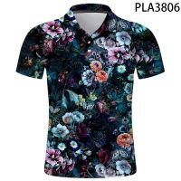 Summer Short Sleeve Polo Homme Flower Streetwear Men 3D Printed Polo Shirt Fashion Casual Harajuku Cool Tops