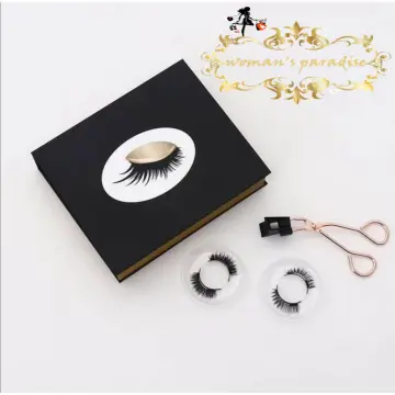 MAYCREATE® 2 Pairs Reusable 3D False Eyelashes Long Natural Look  Self-Adhesive Eyelashes Magnetic and Waterproof Fake Eyelashes For Girls  Women (02