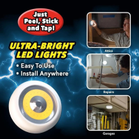 Atomic Beam TapLight หลอดไฟอัจฉริยะ โคมไฟติดผนัง ใช้งานด้วยถ่าน ขนาด 3A จำนวน 3 ก้อน (1 ชิ้น)