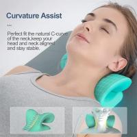 Neck Massage Pillow Cervical Traction Device Orthopedic Pillow for Pain Relief Cervical Spine Alignment Shiatsu Neck Stretcher