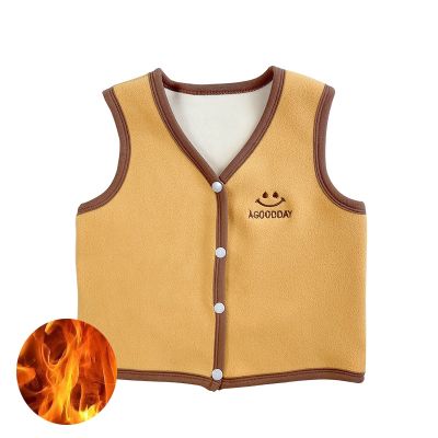 （Good baby store） Thermal Flocking Boys Winter Vests Girls Toddler Woolen Waistcoat Kids Fall Jacket Children Warm Clothes Quality