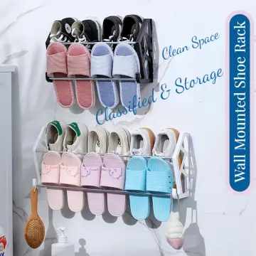 Stainless steel wall mounted shoe rack