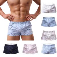 Men Boxer Shorts Loose Breathable Sleepwear Trunks Dot Print Men Shorts Panties Underpants Homme