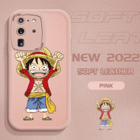 เคสโทรศัพท์ลายการ์ตูน Luffy สำหรับ Samsung Galaxy S20แบบบางเฉียบให้ความรู้สึกเหมือนหลังหนังการ์ตูนเคสปกหนัง PU ซิลิโคนนิ่ม