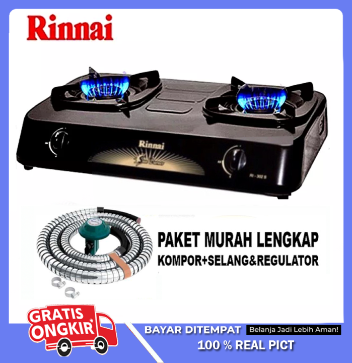 Rinnai RI 302S Kompor Gas 2 Tungku Sun Burner Ukuran Mini | Lazada Indonesia