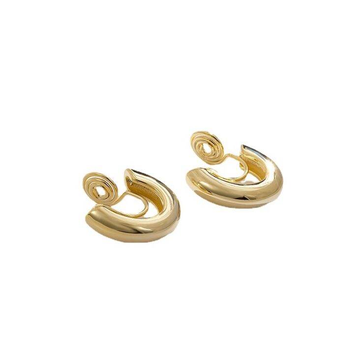 cod-cold-wind-high-end-sense-c-shaped-mosquito-coil-niche-painless-ear-clips-cool-earrings-female-2021-new