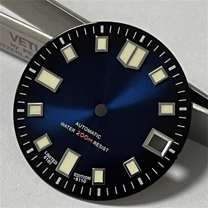 หน้าปัด-nh35-c3หน้าปัดนาฬิกาเรืองแสง28-5มม-สำหรับการเคลื่อนที่ที่-nh35a-6105อุปกรณ์นาฬิกาดำน้ำ