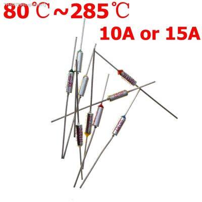 ❍✌ RY TF 15A 10A 250V Thermal Fuse Electrical Temperature 80C 100C 121C 240C 216C 192C 172C 167C Celsius Degree Fuse Thermal Cutoff