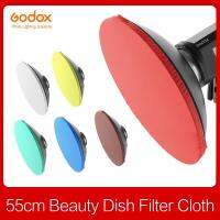 42ซม. 17 "หรือ55ซม. 22" Beauty Dish Diffuser 6สีขาวโปร่งใสสีเหลืองสีเขียวสีฟ้าสีน้ำตาลกรอง Diffuser ผ้า