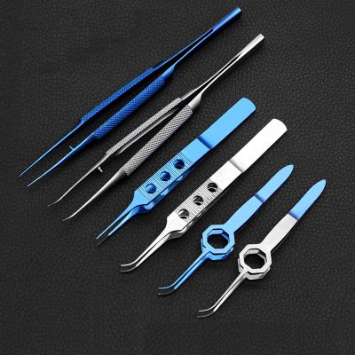 Microscopic Ophthalmic Instruments Iris Forceps Stainless Steel Titanium Microscopic Forceps Transverse Forceps Hair Extraction