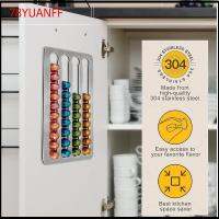 78YUANFF เหล็กไร้สนิม ที่ใส่กาแฟพ็อดส์ ต้นฉบับแบบดั้งเดิม กาวติดแน่น ที่จัดเก็บฝักกาแฟ อุปกรณ์เสริมเสริม ติดผนังแบบติดผนัง ชั้นวาง Nespresso POD อุปกรณ์สำหรับห้องครัว