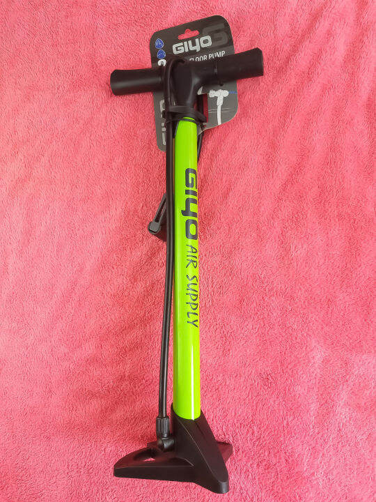 AVIES Giyo Compact Bicycle Floor Pump w/ Pressure Gauge and Clever