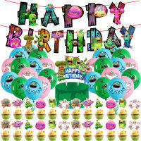 My Singing Monsters theme kids birthday party decorations banner cake topper balloons set supplies