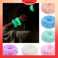 PROMISE เด็กผู้หญิง สีสัน ยางยืด ที่คาดผมเรืองแสง ตุ๊กตา ที่คาดผม Scrunchies ที่คาดผมหางม้า