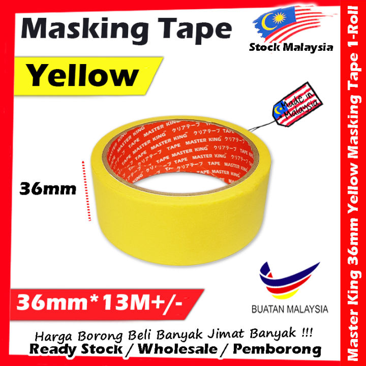 Master King Yellow Masking Tape 36mm #MasterKing #Yellow #Masking #Tape  #36mm