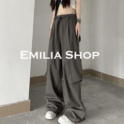 ○๑✔ EMILIA SHOP กางเกงขายาว กางเกงเอวสูง กางเกงขายาวผู้หญิง 2022 ใหม่ ES031401