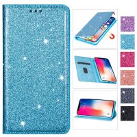 Wallet Bling Glitter Stand Leather Case For Samsung Galaxy A12 A23 A50 A51 A52 A53 A70 A71 A72 S22 Ultra S21 FE S20 FE S10 Plus