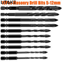 10pcs Concrete Drill Bit Set With 1/4inch Hex Shank 5mm 6mm 8mm 10mm 12mm Masonry Drill Bits For Glass Ceramics Tiles Mirrors Wood Marble