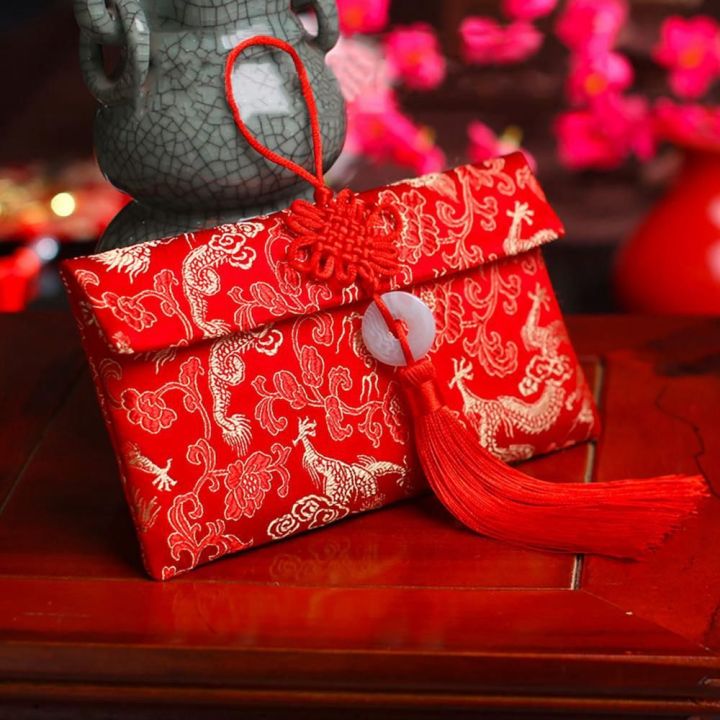 2024 Cny Dragon Coins Red Envelopes Gold Money Red Packet Lucky Money Bag  Chinese New Year 2024 Gift - AliExpress