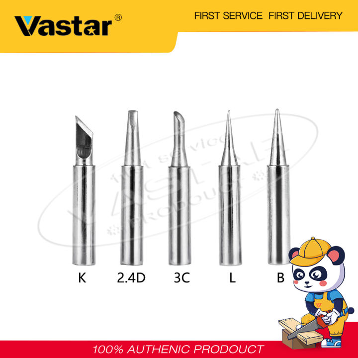 vastarชุดหัวบัดกรี2-4d-3c-i-b-k-หัวบัดกรีทองแดงแท้สำหรับซ่อมหัวบัดกรีไฟฟ้าแบบdiyจำนวน5ชิ้น