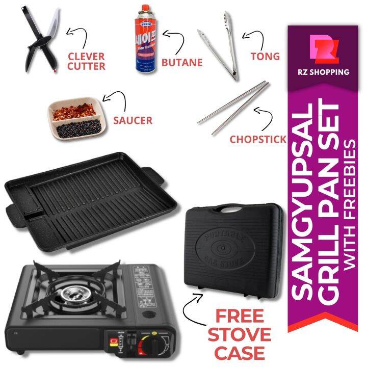 [RZ] RECTANGULAR GRILL PAN SAMGYUPSAL SET, Samgyupsal, Grill Pan