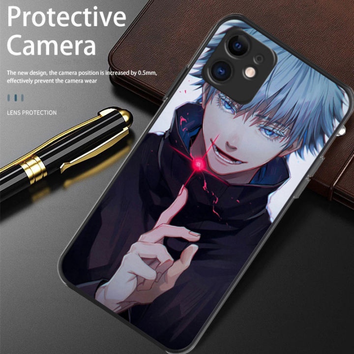 เคสสำหรับ-xiaomi-redmi-โน๊ต11-10-10s-11s-7-8-12-pro-9-9s-เคส-jujutsu-kaisen-gojo-satoru-นิ่มกันกระแทกสีดำบางเฉียบซิลิโคนผิวแมตต์อะนิเมะญี่ปุ่นกันกระแทก-tpu-เจ๋ง