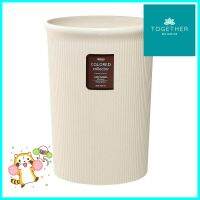 ถังขยะกลม LUSTROWARE 18 ลิตร สีครีมROUND DUSTBIN LUSTROWARE 18L CREAM **คุณภาพดี**