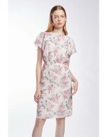 เดรสลายดอกไม้แต่งระบาย | Floral Dress with Ruffle Detail | 1020