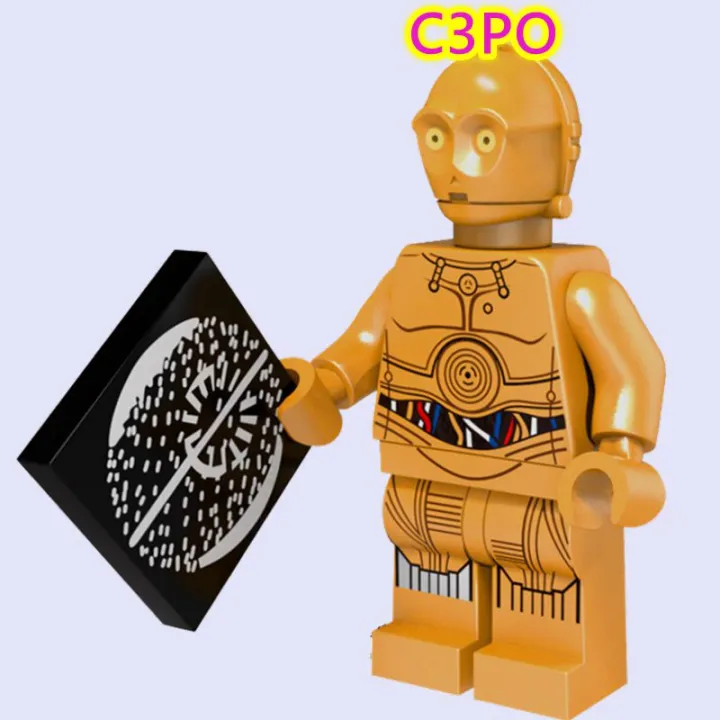 สตาร์วอร์เดธสตาร์ C3PO ใช้งานร่วมกับ Legoing Minifigures Rise Of Skywalker บล็อกตัวต่อของเล่นเด็ก