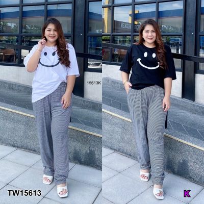 TW15613 Set 2 ชิ้น #Bigsize เสื้อยืดแขนสั้นคอกลม