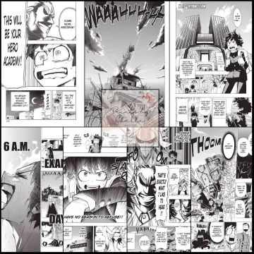 Manga Decoration Wallpaper, Manga Panel Wall Stickers