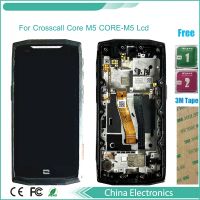 สำหรับ Crosscall Core M5ชิ้นส่วนจอสัมผัสแอลซีดีของเครื่องแปลงดิจิทัลอะไหล่เทปกาวสำหรับซ่อมโทรศัพท์ขายส่ง