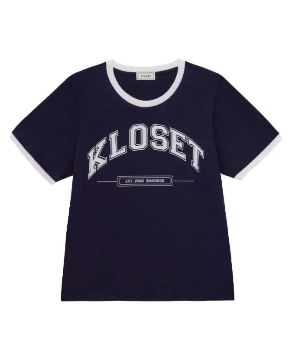 kloset-kk23-t002-kloset-logo-t-shirt-เสื้อยืด-เสื้อkloset-เสื้อผู้หญิง