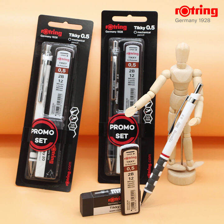 rOtring Tikky PROMO Set Mechanical Pencil with Lead Refill and Eraser