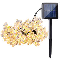 20M 200LED Solar String Lights LED Sakura Street Garland Lawn Lamp Waterproof IP65 Christmas New Year Outdoor Lighting Decor