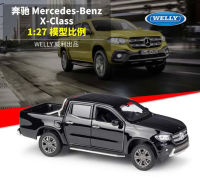 WELLY 1:27 Benz X-Class รถคลาสสิกรถกระบะโลหะยานพาหนะ D Iecast ล้อแม็กรุ่นรถของเล่นสำหรับเด็กของขวัญคอลเลกชัน