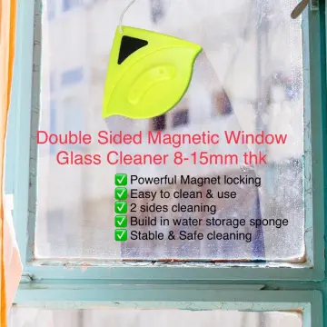 Household Window Cleaning Brush Magnetic Glass Cleaner Wipe Tool Double  Side Glass Cleaning Brush For Window Cleaning