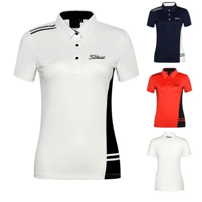 New golf clothing womens short-sleeved t-shirt summer sports leisure top temperament polo shirt J.LINDEBERG Mizuno G4 Castelbajac Le Coq ANEW❃∏
