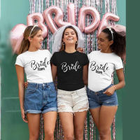 1 PCS Bride Team Couple Bachelorette Bride Party Women Summer T-Shirt Hipster Short Sleeve Tops Girls Tees Camisetas Mujer