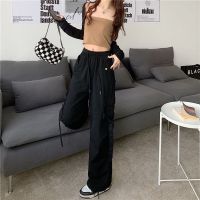 Women pants สไตล์อเมริกันชุดหลวมผู้หญิง 2023 ใหม่ย้อนยุคตรงเอวสูงกางเกงลำลองหลวมและบางกางเกงขากว้าง?