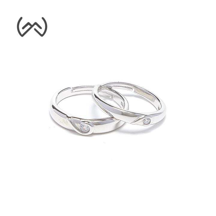 WM Korean Couple Ring Half Heart Lazada PH