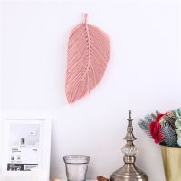 Handmade Boho Woven Cotton Wall Hanging For Bedroom Decor Nordic Leaf Tapestry Decoration Bohemian Kawaii Room Decoration Tapestries Hangings
