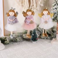 Christmas Angel Doll Pendant Xmas Tree Hanging Plush Table Decor Party Ornaments Layout Pendant Props New Year Home Decor